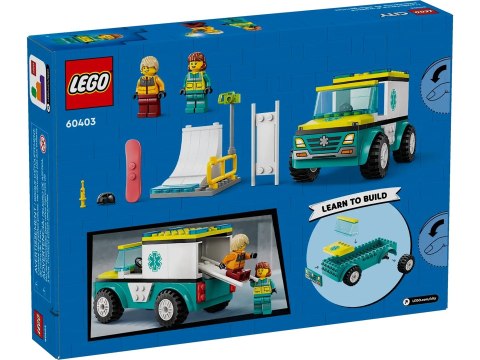 LEGO City 60403 Karetka i snowboardzista LEGO City 60403 Karetka i snowboardzista