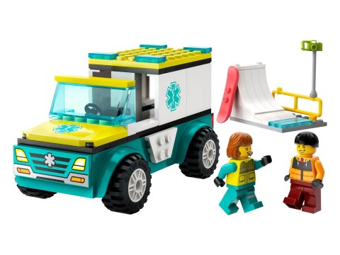 LEGO City 60403 Karetka i snowboardzista LEGO City 60403 Karetka i snowboardzista