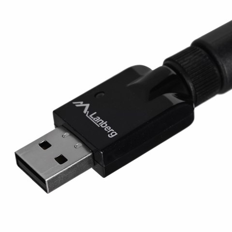 Karta sieciowa Lanberg N300 NC-0300-WIE (USB 2.0, Złącze anteny WiFi) Karta sieciowa Lanberg N300 NC-0300-WIE (USB 2.0, Złącze anteny WiFi)