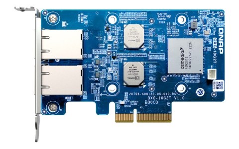Qnap QXG-10G2T, 2x 10GbE, PCIe Gen3 x4, Low-profile Qnap QXG-10G2T, 2x 10GbE, PCIe Gen3 x4, Low-profile
