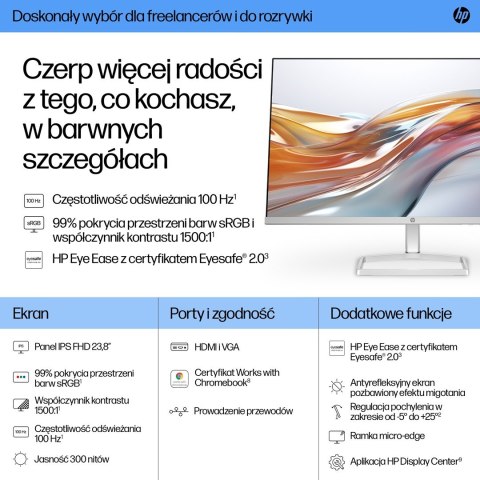 MONITOR HP LED IPS 23,8" 524sw (94C21E9) MONITOR HP LED IPS 23,8" 524sw (94C21E9)