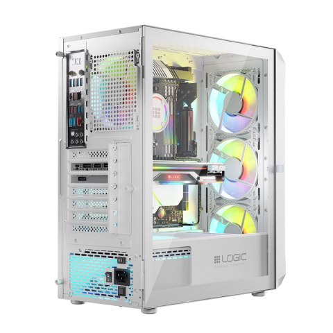 LOGIC OBUDOWA PORTOS ARGB MIDI USB 3.0 WHITE LOGIC OBUDOWA PORTOS ARGB MIDI USB 3.0 WHITE