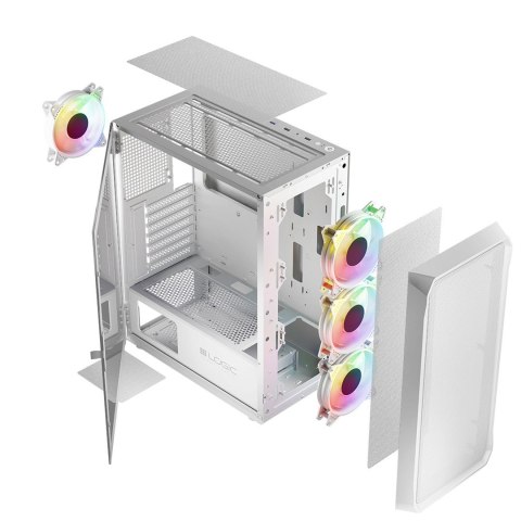 LOGIC OBUDOWA PORTOS ARGB MIDI USB 3.0 WHITE LOGIC OBUDOWA PORTOS ARGB MIDI USB 3.0 WHITE