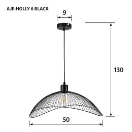 Lampa wisząca Activejet AJE-HOLLY 6 Black (E27)