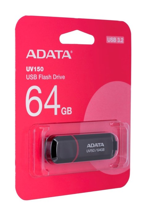 Pendrive ADATA UV150 AUV150-64G-RBK (64GB; USB 3.0; kolor czarny) Pendrive ADATA UV150 AUV150-64G-RBK (64GB; USB 3.0; kolor czarny)