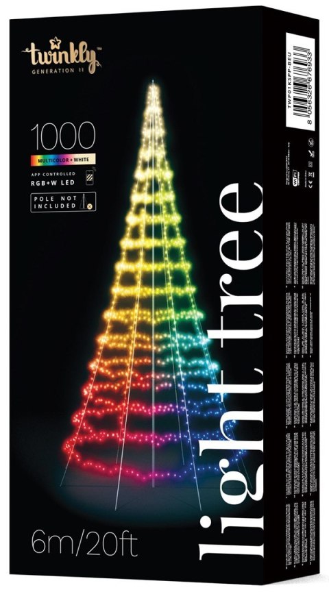Twinkly Choinka - 1000 RGB+W LED, 6 m/19.5 ft, typ wtyczki F Twinkly Choinka - 1000 RGB+W LED, 6 m/19.5 ft, typ wtyczki F
