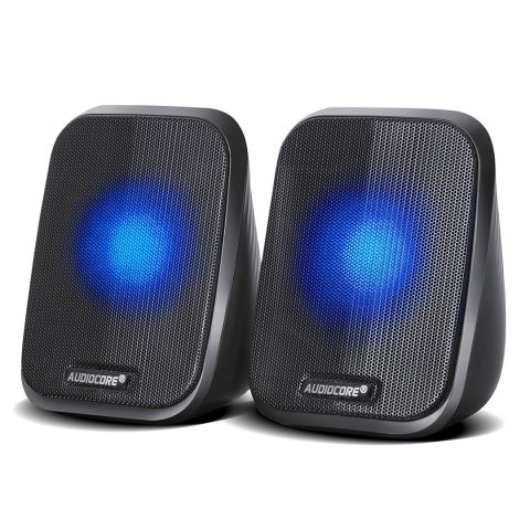 AUDIOCORE GŁOŚNIKI KOMPUTEROWE 6W USB MINIJACK BLACK LED AC835 AUDIOCORE GŁOŚNIKI KOMPUTEROWE 6W USB MINIJACK BLACK LED AC835