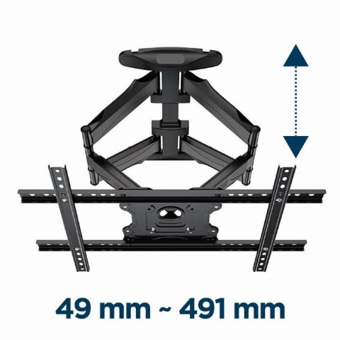 GEMBIRD UCHWYT ŚCIENNY REGULOWANY LCD 32"-75" VESA MAX 600 X 400MM, DO 45KG GEMBIRD UCHWYT ŚCIENNY REGULOWANY LCD 32"-75" VESA MAX 600 X 400MM, DO 45KG