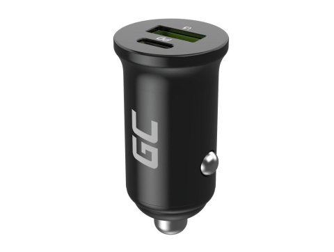GREEN CELL ŁADOWARKA SAMOCHODOWA GC POWERRIDE NANO38 38W 6A 1X USB-C 1X USB-A GREEN CELL ŁADOWARKA SAMOCHODOWA GC POWERRIDE NANO38 38W 6A 1X USB-C 1X USB-A