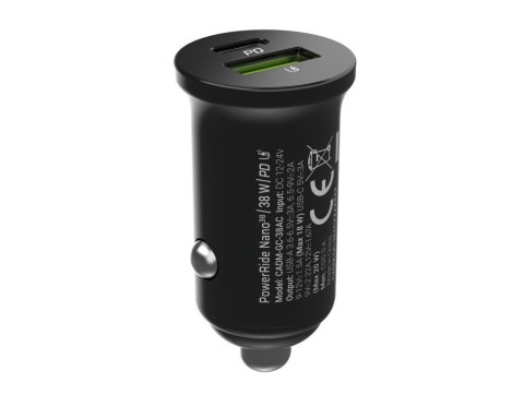 GREEN CELL ŁADOWARKA SAMOCHODOWA GC POWERRIDE NANO38 38W 6A 1X USB-C 1X USB-A GREEN CELL ŁADOWARKA SAMOCHODOWA GC POWERRIDE NANO38 38W 6A 1X USB-C 1X USB-A