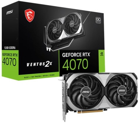 Karta graf. MSI RTX 4070 VENTUS 2X E1 OC 12GB Karta graf. MSI RTX 4070 VENTUS 2X E1 OC 12GB
