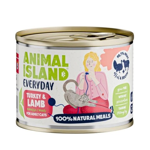 ANIMAL ISLAND Indyk i jagnięcina - Karma mokra dla kotów - 200g ANIMAL ISLAND Indyk i jagnięcina - Karma mokra dla kotów - 200g