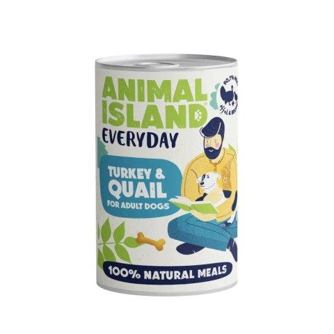 ANIMAL ISLAND Indyk i przepiórka - Karma mokra dla psów - 400g ANIMAL ISLAND Indyk i przepiórka - Karma mokra dla psów - 400g