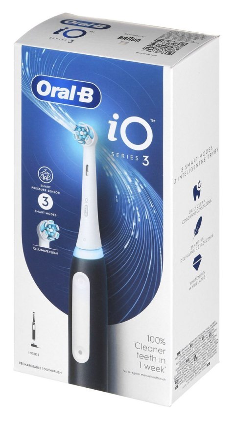 Braun Szczoteczka elektryczna Oral-B iO3 Matt Black Braun Szczoteczka elektryczna Oral-B iO3 Matt Black
