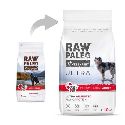 VetExpert Raw Paleo Ultra Wołowina Medium&Large Adult 10kg VetExpert Raw Paleo Ultra Wołowina Medium&Large Adult 10kg