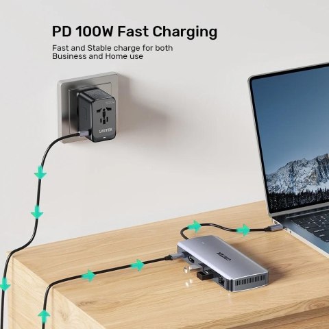 UNITEK AKTYWNY HUB USB-C 10GBPS,M.2,HDMI, PD 100W UNITEK AKTYWNY HUB USB-C 10GBPS,M.2,HDMI, PD 100W