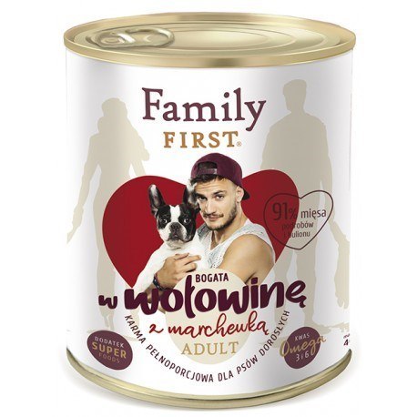 FamilyFirst Bogata w wołowinę+marchewka adult 800g FamilyFirst Bogata w wołowinę+marchewka adult 800g