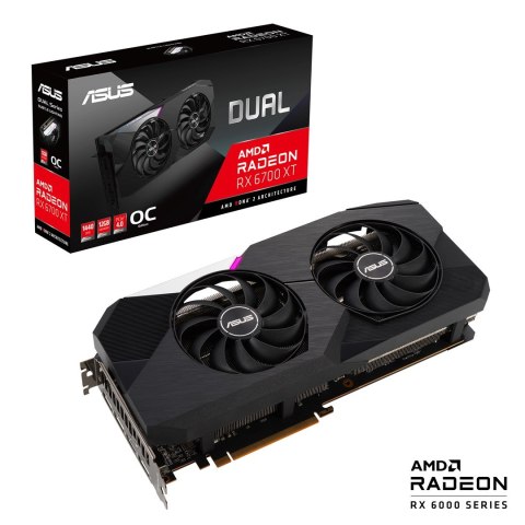 Karta graf. ASUS DUAL RX6700XT O 12G - OC Edition (WYPRZEDAŻ) Karta graf. ASUS DUAL RX6700XT O 12G - OC Edition (WYPRZEDAŻ)