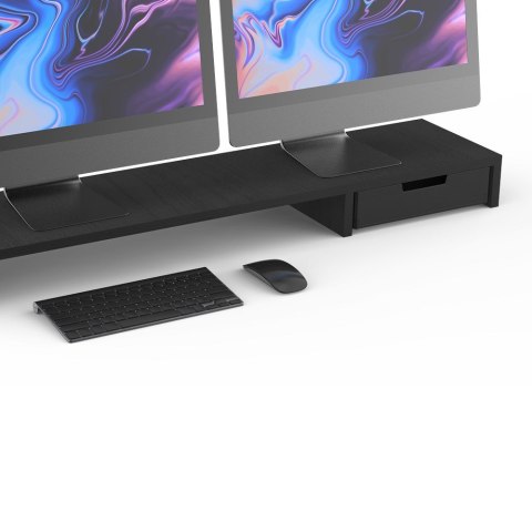 POUT Eyes9 - Podstawka pod dwa monitory z uniwersalnym bezprzewodowym systemem ładowania urządzeń, kolor czarny (WYPRZEDAŻ) POUT Eyes9 - Podstawka pod dwa monitory z uniwersalnym bezprzewodowym systemem ładowania urządzeń, kolor czarny (WYPRZEDAŻ)