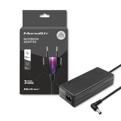 Zasilacz Qoltec 50073.65W do notebooka Toshiba (19 V; 3,42 A; 65W; 5.5 mm x 2.5 mm) Zasilacz Qoltec 50073.65W do notebooka Toshiba (19 V; 3,42 A; 65W; 5.5 mm x 2.5 mm)