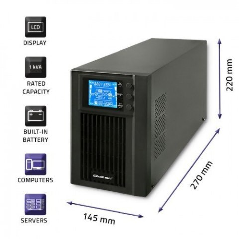 Zasilacz Qoltec 53042 (MT; 1000VA) (WYPRZEDAŻ) Zasilacz Qoltec 53042 (MT; 1000VA) (WYPRZEDAŻ)