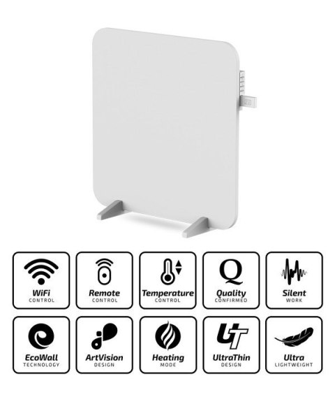 Promiennik podczerwieni Cronos Titanium CR-500TWP 450W z WiFi i pilotem biały Promiennik podczerwieni Cronos Titanium CR-500TWP 450W z WiFi i pilotem biały