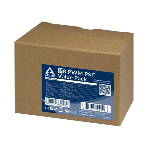 Obudowa wentylatora Arctic P8 PWM PST (czarna) / 4-pin Obudowa wentylatora Arctic P8 PWM PST (czarna) / 4-pin