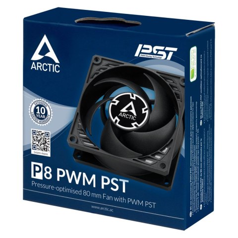 WENTYLATOR ARCTIC P8 PWM PST (black/black) 80mm WENTYLATOR ARCTIC P8 PWM PST (black/black) 80mm
