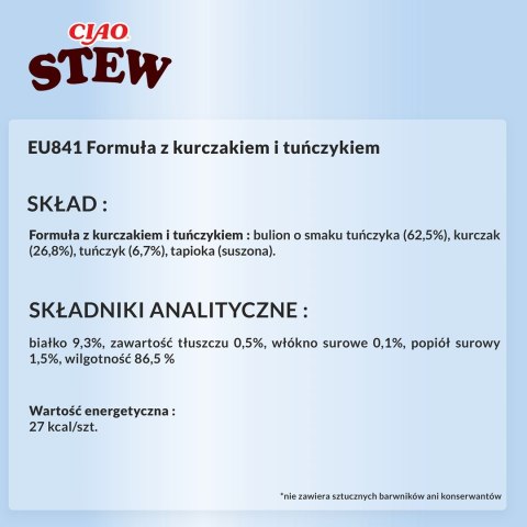 INABA CIAO Potrawka z kurczaka i tuńczyka 40g INABA CIAO Potrawka z kurczaka i tuńczyka 40g