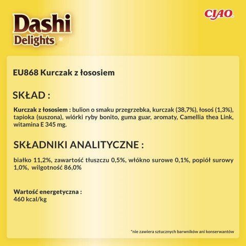 INABA DASHI DELIGHTS Łosoś 70g bulion dla kota INABA DASHI DELIGHTS Łosoś 70g bulion dla kota