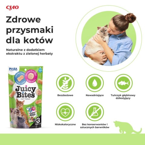INABA Juicy Bites O smaku domowego bulionu i kalmara - przysmak dla kota - 3x11,3 g INABA Juicy Bites O smaku domowego bulionu i kalmara - przysmak dla kota - 3x11,3 g