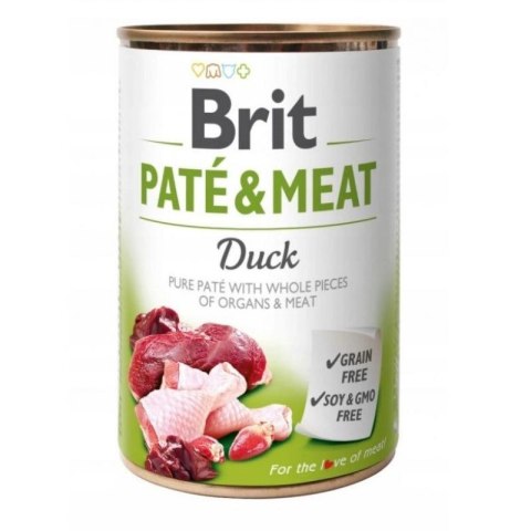 Karma BRIT PATÉ & MEAT z kaczką - mokra karma dla psa 400g Karma BRIT PATÉ & MEAT z kaczką - mokra karma dla psa 400g