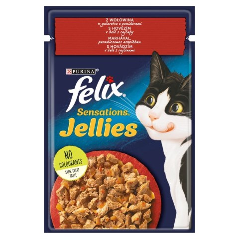 PURINA Felix Sensations Wołowina Pomidory 85g PURINA Felix Sensations Wołowina Pomidory 85g