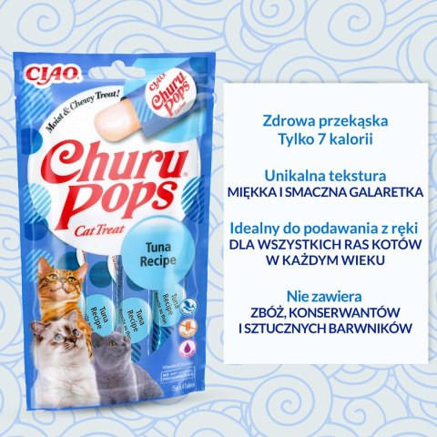 Przysmak CHURU Pops Tuńczyk dla kota 4x14g Przysmak CHURU Pops Tuńczyk dla kota 4x14g