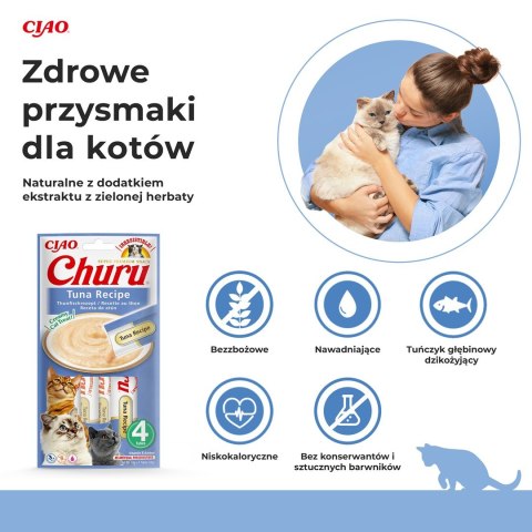 Przysmak Inaba CHURU Tuńczyk dla kota 4x14g Przysmak Inaba CHURU Tuńczyk dla kota 4x14g