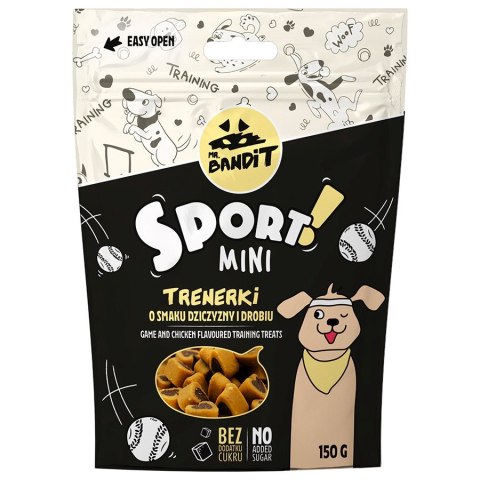 VetExpert Mr.Bandit SPORT MINI Trenerki dziczyzn i drób - Przysmak dla psów - 150g VetExpert Mr.Bandit SPORT MINI Trenerki dziczyzn i drób - Przysmak dla psów - 150g