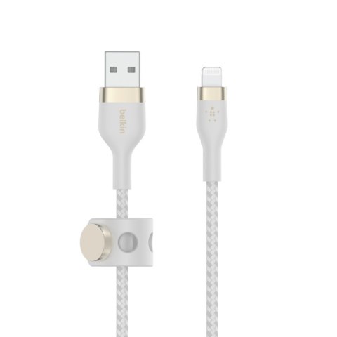 BELKIN KABEL USB-A - LTG OPLOT SILICONE 3M BIAŁY BELKIN KABEL USB-A - LTG OPLOT SILICONE 3M BIAŁY