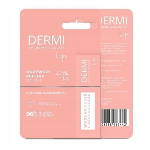 DERMI Lips Odżywczy peeling do ust o zapachu ciasteczkowym 4,4g DERMI Lips Odżywczy peeling do ust o zapachu ciasteczkowym 4,4g