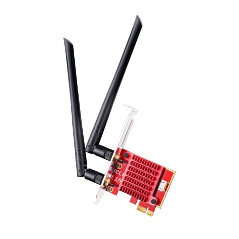 Karta sieciowa CUDY WE3000S AX5400 Wi-Fi 6 + BT 5.2 Intel AX210 Radiator PCIe Karta sieciowa CUDY WE3000S AX5400 Wi-Fi 6 + BT 5.2 Intel AX210 Radiator PCIe