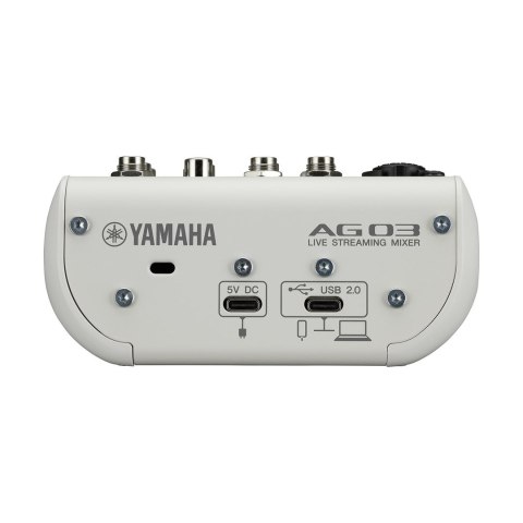 Yamaha AG03 MK2 biały - 3-kanałowy mikser do streamingu na żywo z interfejsem audio USB Yamaha AG03 MK2 biały - 3-kanałowy mikser do streamingu na żywo z interfejsem audio USB
