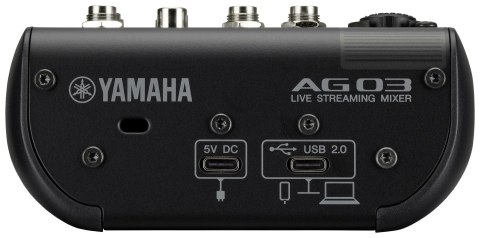 Yamaha AG03 MK2 czarny - 3-kanałowy mikser do streamingu na żywo z interfejsem audio USB Yamaha AG03 MK2 czarny - 3-kanałowy mikser do streamingu na żywo z interfejsem audio USB