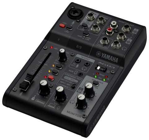 Yamaha AG03 MK2 czarny - 3-kanałowy mikser do streamingu na żywo z interfejsem audio USB Yamaha AG03 MK2 czarny - 3-kanałowy mikser do streamingu na żywo z interfejsem audio USB