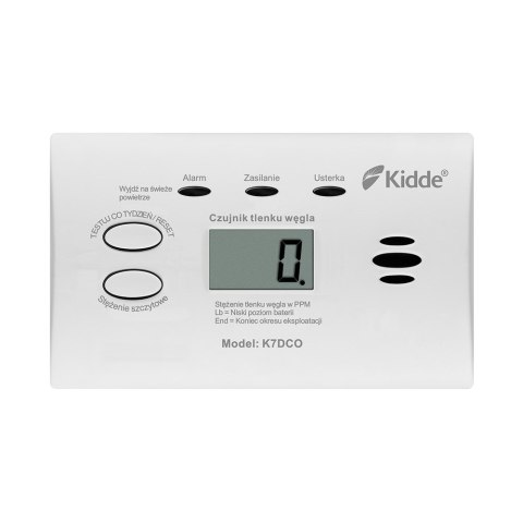 Czujnik tlenku węgla z wyświetl. LCD K7DCO Kidde Czujnik tlenku węgla z wyświetl. LCD K7DCO Kidde