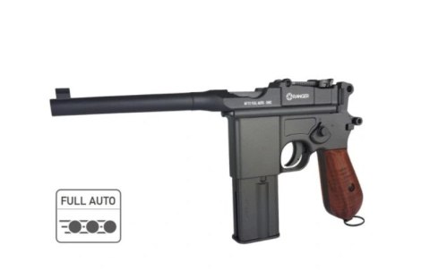 Pistolet wiatrówka RANGER M712 Broomhandle FULL AUTO BLOWBACK k.4,5BBs 19-strzał. KWC Pistolet wiatrówka RANGER M712 Broomhandle FULL AUTO BLOWBACK k.4,5BBs 19-strzał. KWC