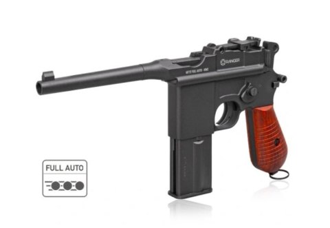 Pistolet wiatrówka RANGER M712 Broomhandle FULL AUTO BLOWBACK k.4,5BBs 19-strzał. KWC Pistolet wiatrówka RANGER M712 Broomhandle FULL AUTO BLOWBACK k.4,5BBs 19-strzał. KWC