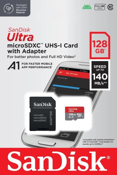 SANDISK ULTRA microSDXC 128GB 120MB/s SANDISK ULTRA microSDXC 128GB 120MB/s