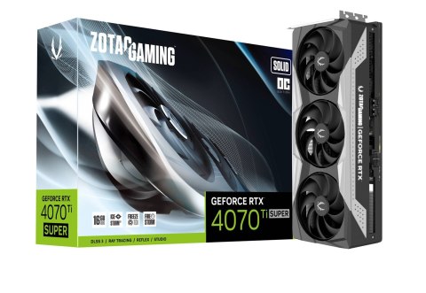 Karta graficzna Zotac Gaming GeForce RTX 4070 Ti SUPER Solid OC16GB GDDR6X Karta graficzna Zotac Gaming GeForce RTX 4070 Ti SUPER Solid OC16GB GDDR6X