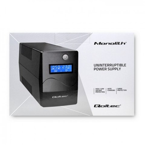 QOLTEC ZASILACZ AWARYJNY UPS 450VA | 240W | LCD | USB | RJ45 QOLTEC ZASILACZ AWARYJNY UPS 450VA | 240W | LCD | USB | RJ45