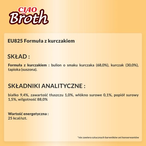 INABA CIAO Bulion o smaku kurczaka - przysmak dla kotów - 40g INABA CIAO Bulion o smaku kurczaka - przysmak dla kotów - 40g
