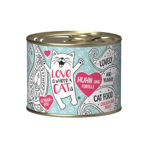 Love is where a cat is® z kurczakiem i pstrągiem 200g Love is where a cat is® z kurczakiem i pstrągiem 200g